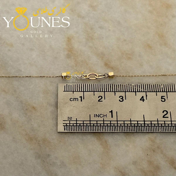 دستبند لیزری حلقه مکعبی طلا